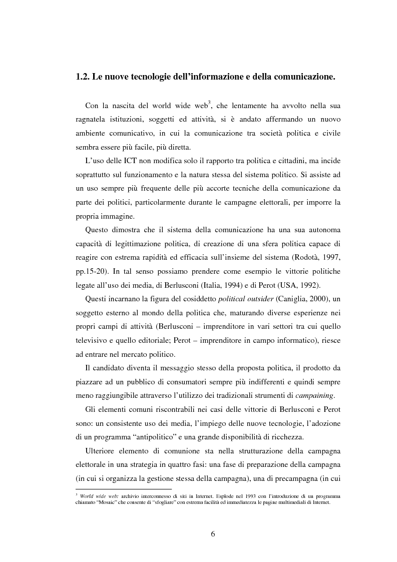 Anteprima della tesi: Democrazia e nuove tecnologie: rischi di esclusione e opportunità di partecipazione, Pagina 6