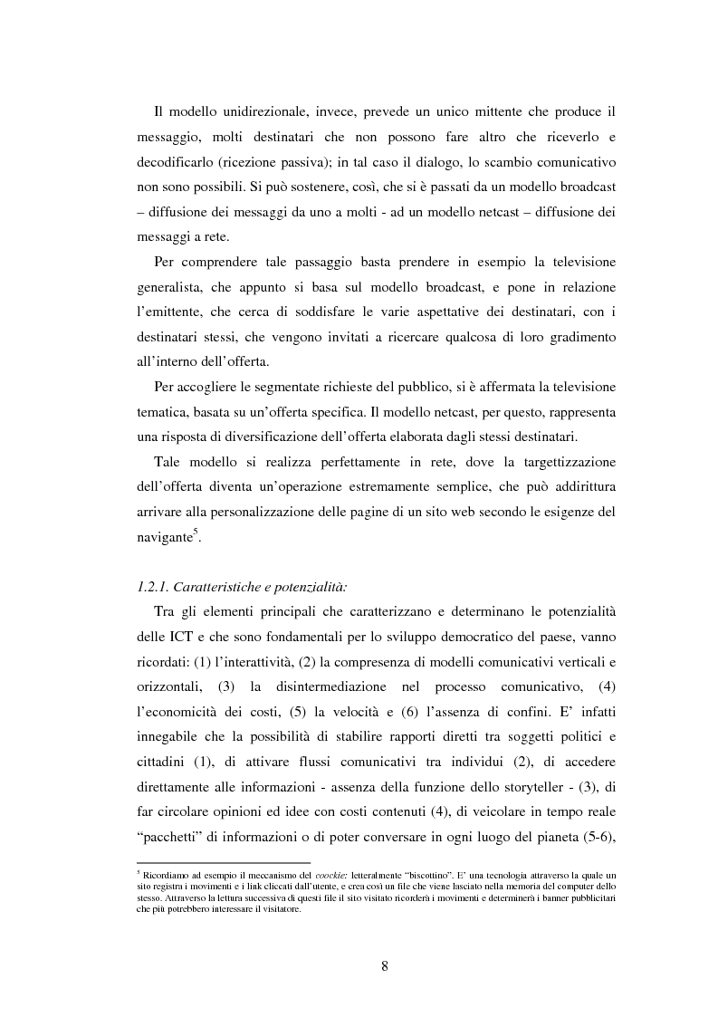 Anteprima della tesi: Democrazia e nuove tecnologie: rischi di esclusione e opportunità di partecipazione, Pagina 8