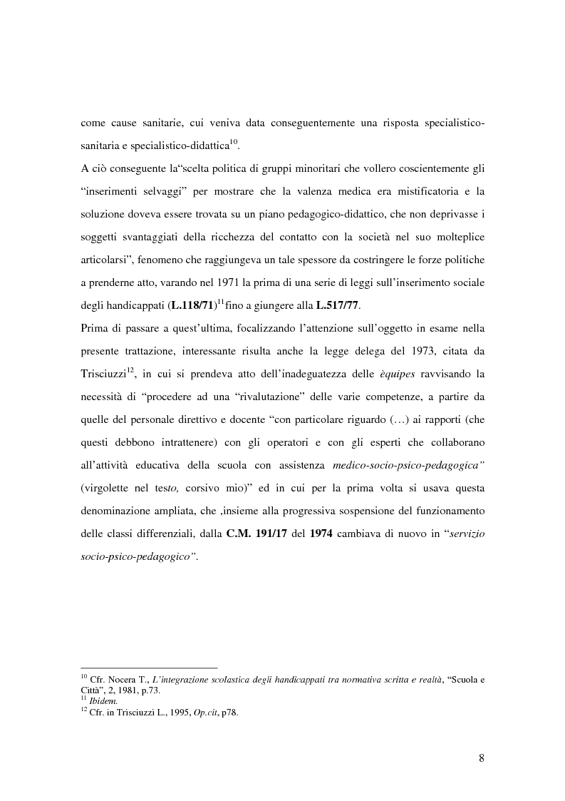 Anteprima della tesi: Quale Operatore psicopedagogico? Dallo Psicopedagogista al Formatore scolastico, Pagina 8