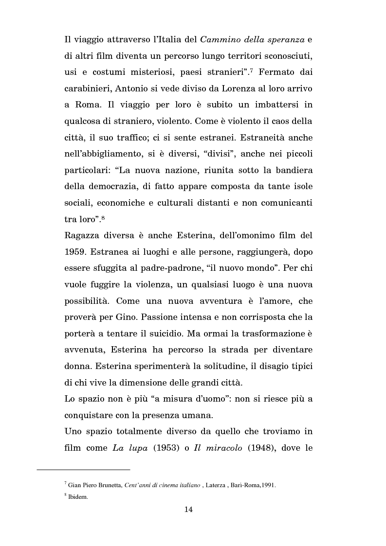 Anteprima della tesi: Ricordi di un luogo: la strada nel cinema italiano dal 1943 al 1966, Pagina 14