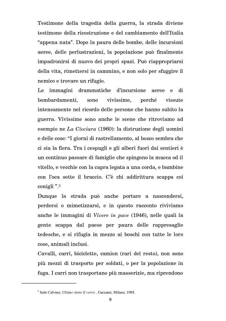 Anteprima della tesi: Ricordi di un luogo: la strada nel cinema italiano dal 1943 al 1966, Pagina 8