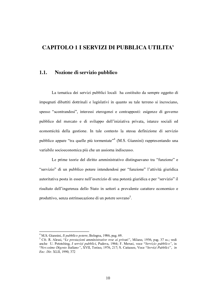 Anteprima della tesi: Aspetti evolutivi della gestione dei servizi di pubblica utilità, Pagina 5