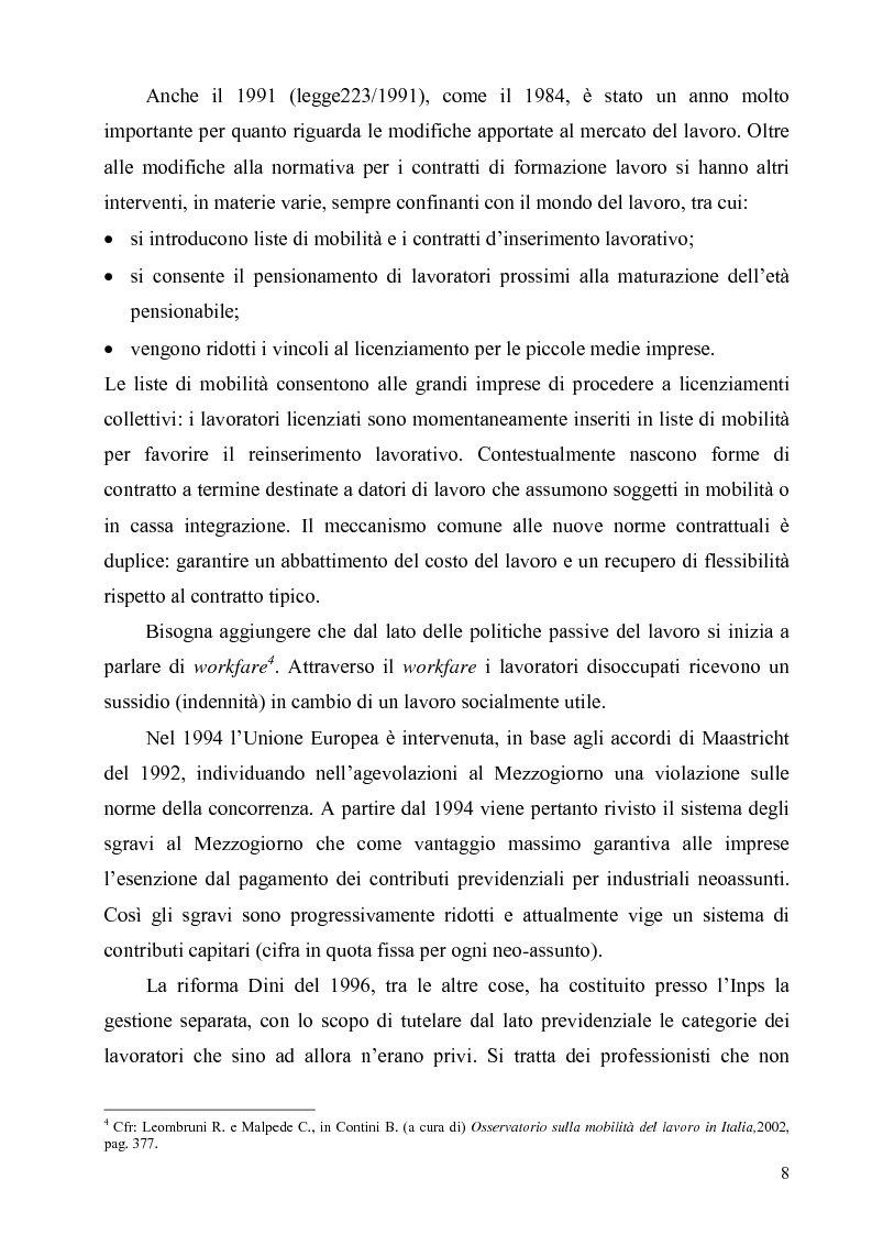 Anteprima della tesi: Politiche di sostegno alla mobilità geografica Sud-Nord, Pagina 7