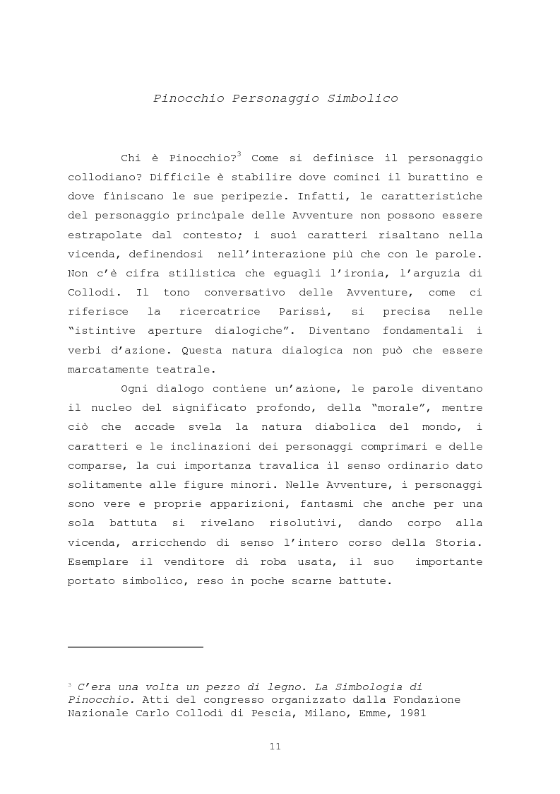 Anteprima della tesi: Pinocchio come personaggio Drammatico, Pagina 11