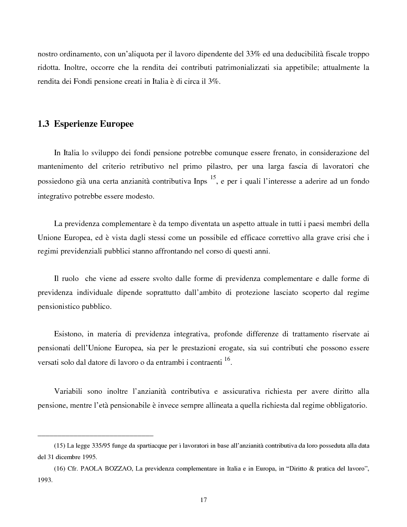 Anteprima della tesi: Fondi pensione: regime fiscale e convenienza all'adesione, Pagina 12
