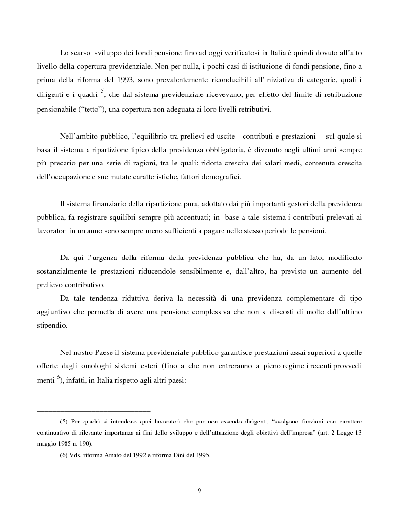 Anteprima della tesi: Fondi pensione: regime fiscale e convenienza all'adesione, Pagina 4