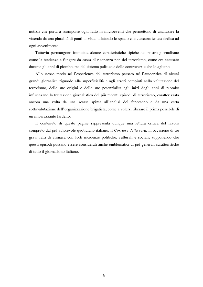 Anteprima della tesi: Le Brigate rosse da Tarantelli a D'Antona sulle pagine del Corriere della Sera, Pagina 3