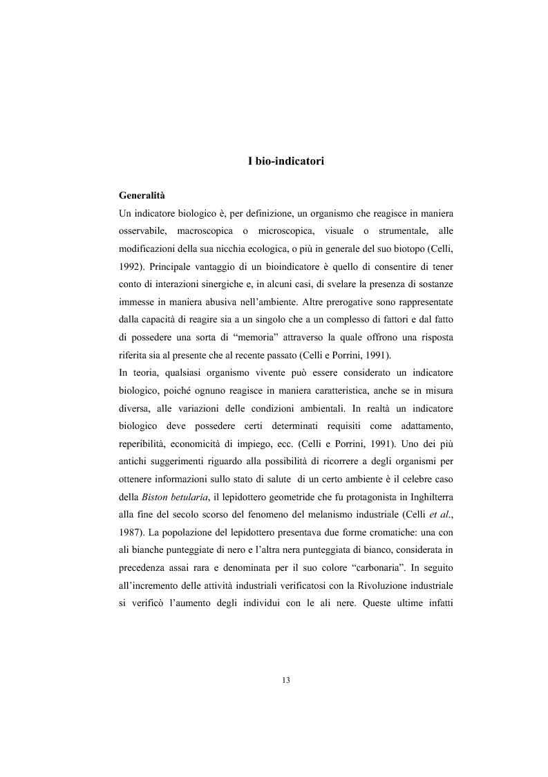 Anteprima della tesi: Impiego dell'ape (Apis mellifera L.) e delle api solitarie nel monitoraggio ambientale in un'area del Comune di Rosignano Marittimo (LI)., Pagina 13