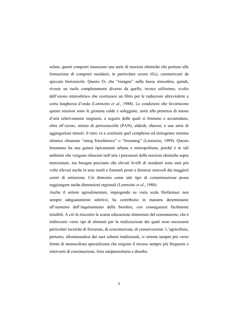 Anteprima della tesi: Impiego dell'ape (Apis mellifera L.) e delle api solitarie nel monitoraggio ambientale in un'area del Comune di Rosignano Marittimo (LI)., Pagina 8