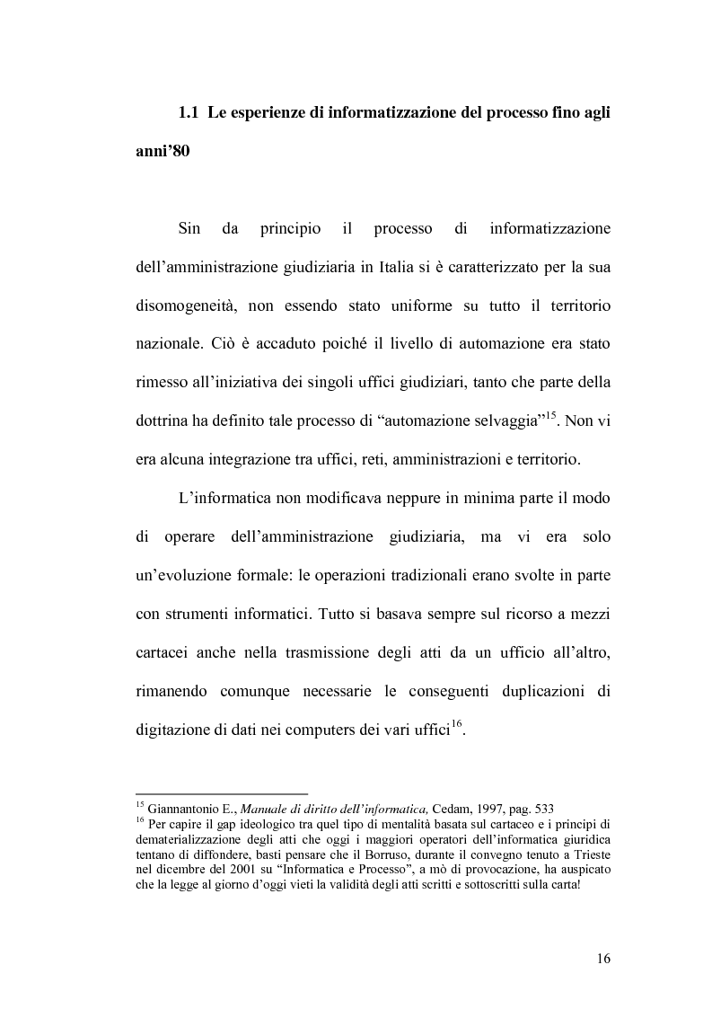 Anteprima della tesi: L'informatizzazione del processo civile, Pagina 11