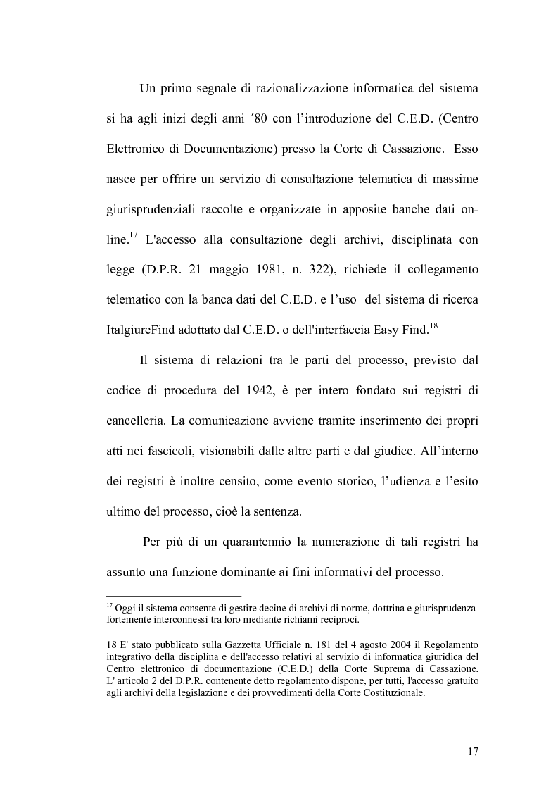 Anteprima della tesi: L'informatizzazione del processo civile, Pagina 12