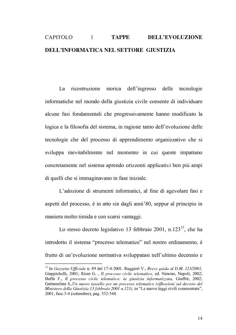 Anteprima della tesi: L'informatizzazione del processo civile, Pagina 9