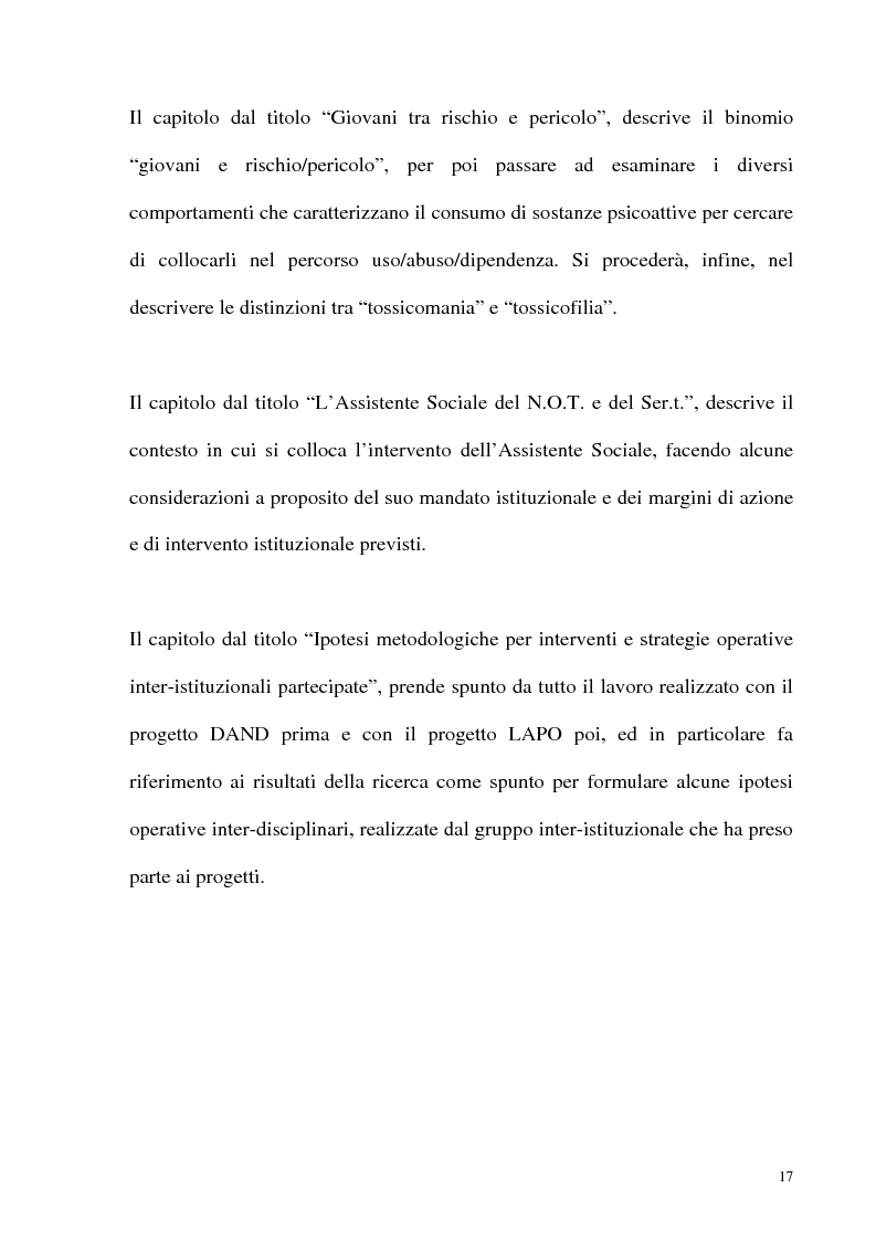 Anteprima della tesi: Il fenomeno delle assunzioni di nuove droghe nei giovani trapanesi. Stili comportamentali tra normalità e disagio, Pagina 15