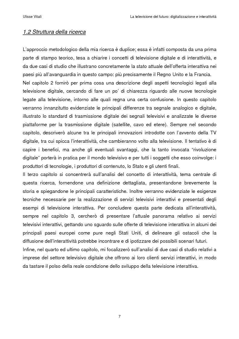 Anteprima della tesi: La televisione del futuro: digitalizzazione e interattività, Pagina 3