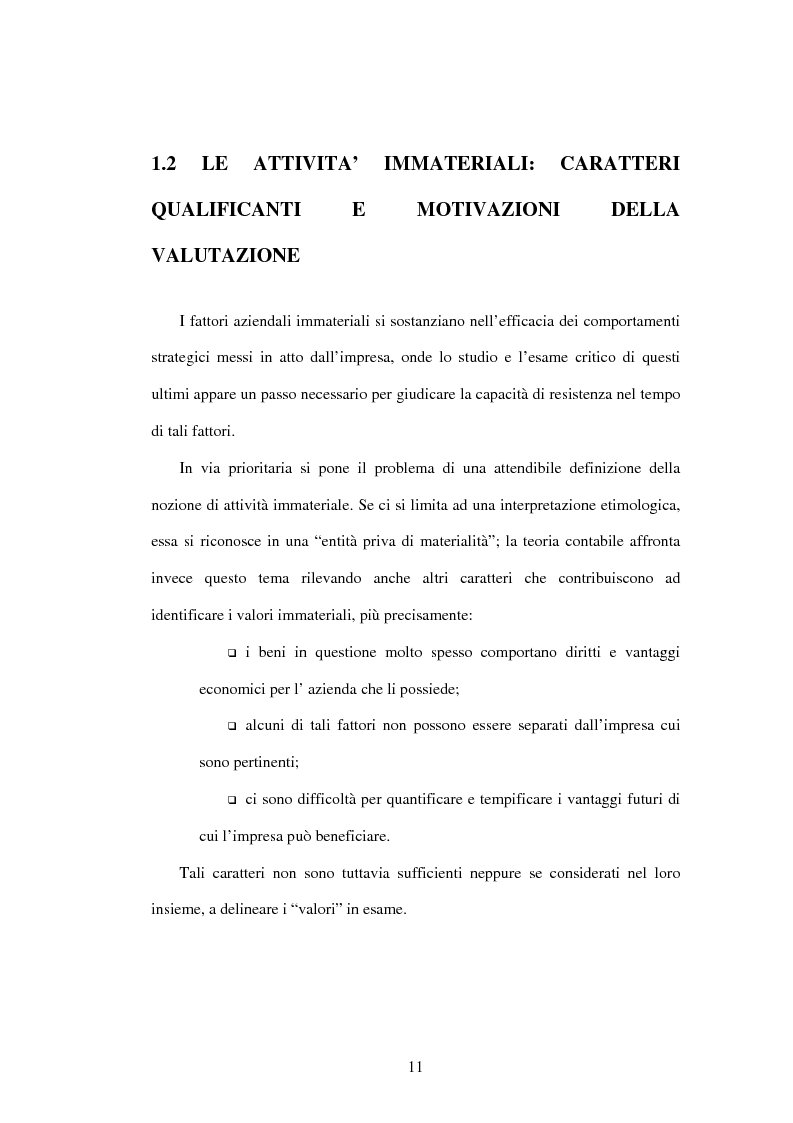 Anteprima della tesi: Le risorse immateriali nell'economia dell'Azienda. Profili valutativi, Pagina 8