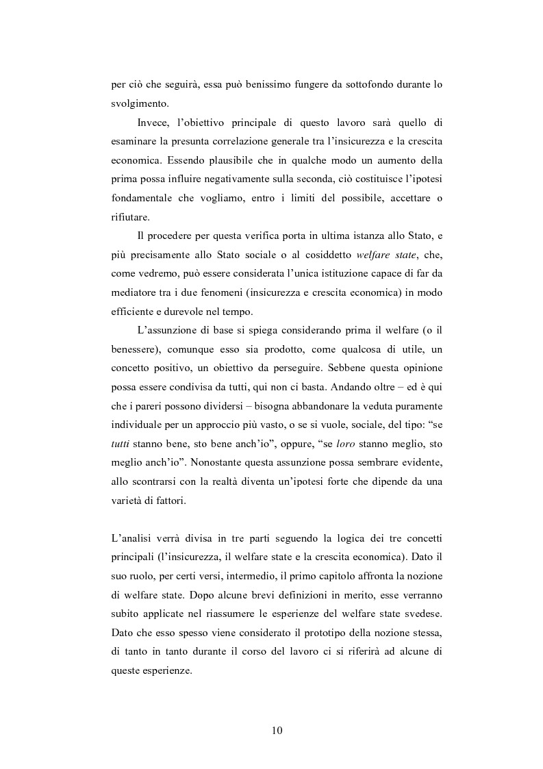Anteprima della tesi: Tra insicurezza e crescita economica: il difficile bilanciamento del welfare state, Pagina 2