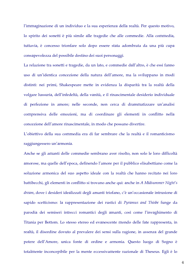 Anteprima della tesi: Love's such stuff as Dreams are made on. Il rapporto tra Amore e Sogno in Romeo and Juliet e in A Midsummer Night's Dream, Pagina 2