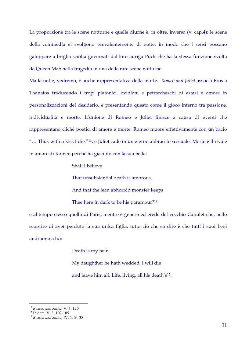 Anteprima della tesi: Love's such stuff as Dreams are made on. Il rapporto tra Amore e Sogno in Romeo and Juliet e in A Midsummer Night's Dream, Pagina 9