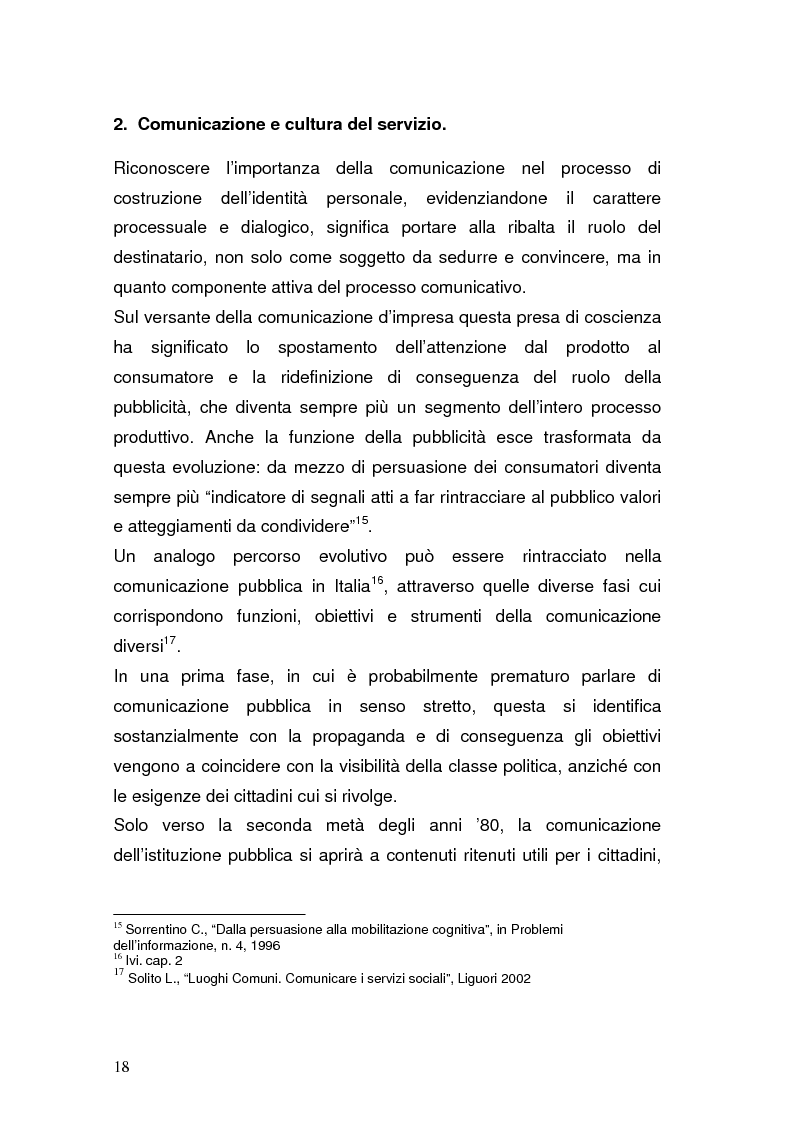 Anteprima della tesi: La Pubblica Amministrazione in rete; Il caso del comune di Pieve a Nievole, Pagina 14