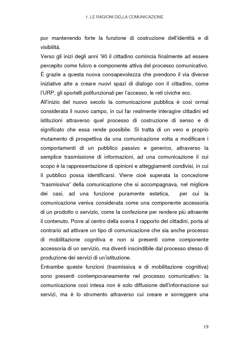 Anteprima della tesi: La Pubblica Amministrazione in rete; Il caso del comune di Pieve a Nievole, Pagina 15