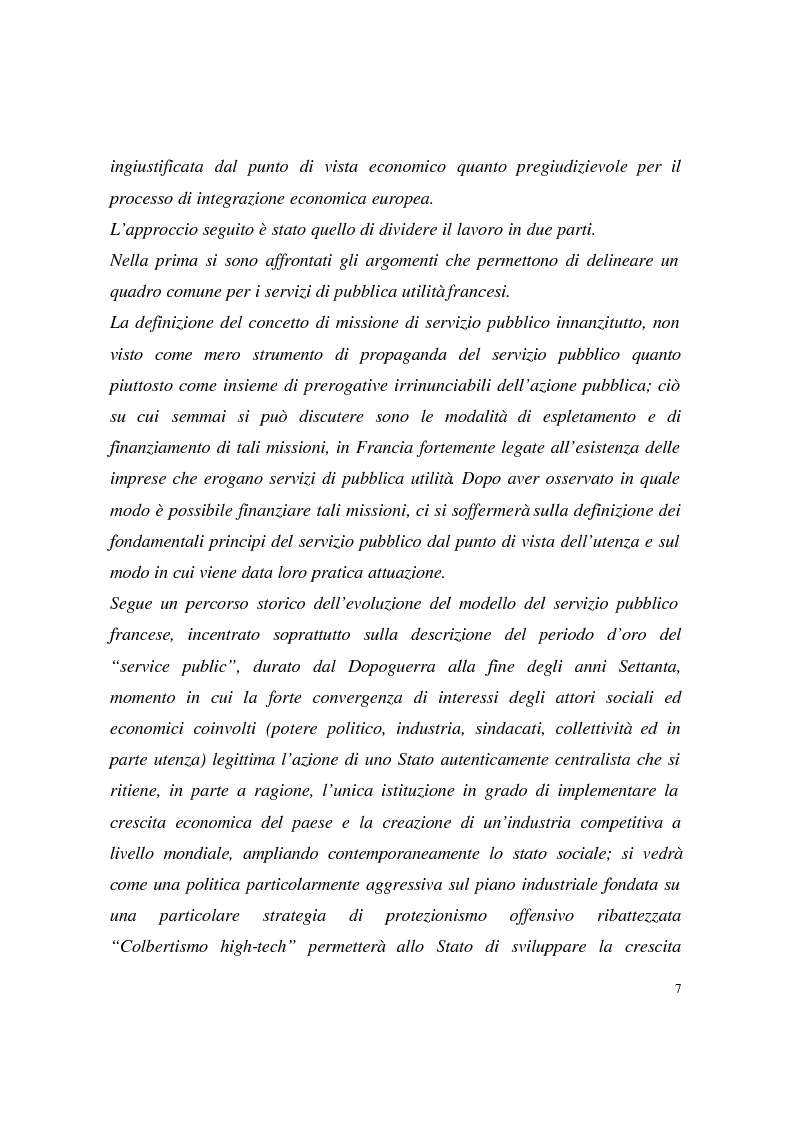 Anteprima della tesi: I servizi di pubblica utilità in Francia: specificità del modello e tendenze di riforma dei settori, Pagina 2