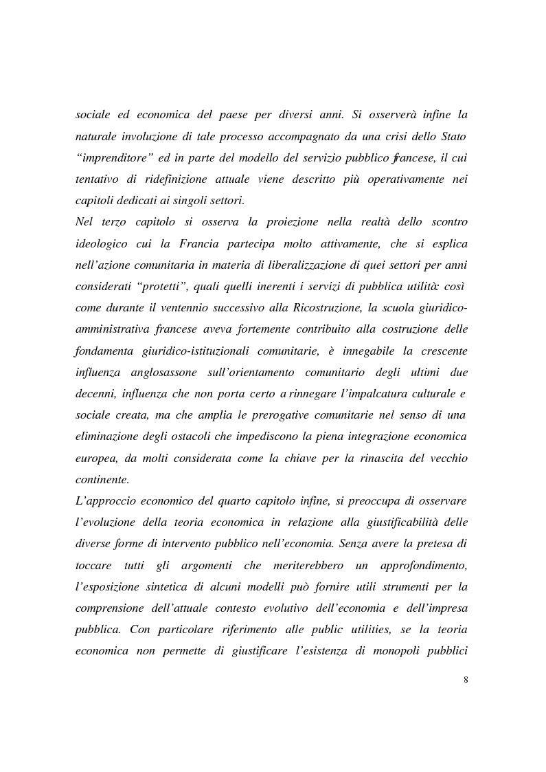 Anteprima della tesi: I servizi di pubblica utilità in Francia: specificità del modello e tendenze di riforma dei settori, Pagina 3
