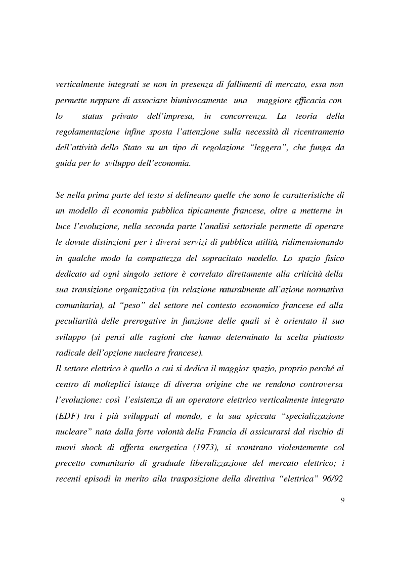 Anteprima della tesi: I servizi di pubblica utilità in Francia: specificità del modello e tendenze di riforma dei settori, Pagina 4