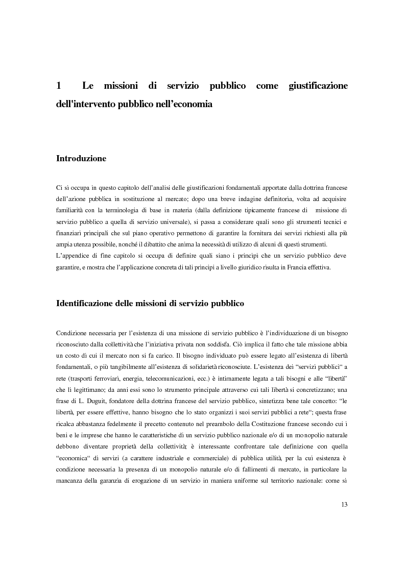 Anteprima della tesi: I servizi di pubblica utilità in Francia: specificità del modello e tendenze di riforma dei settori, Pagina 8