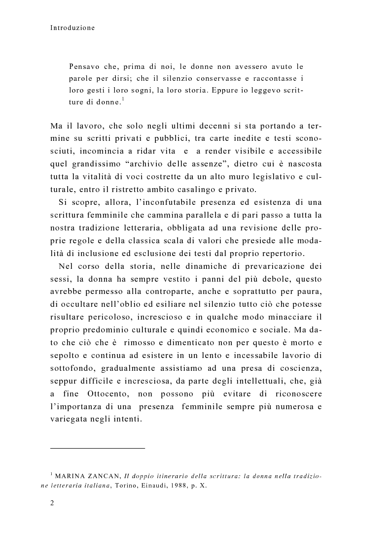 Anteprima della tesi: Tra calzette pizzi e merletti, Neera, scrittrice di talento, donna di alta moralità, Pagina 2