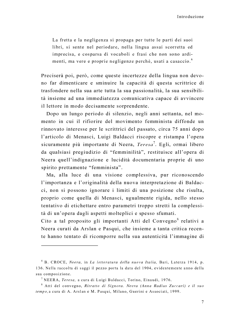Anteprima della tesi: Tra calzette pizzi e merletti, Neera, scrittrice di talento, donna di alta moralità, Pagina 7