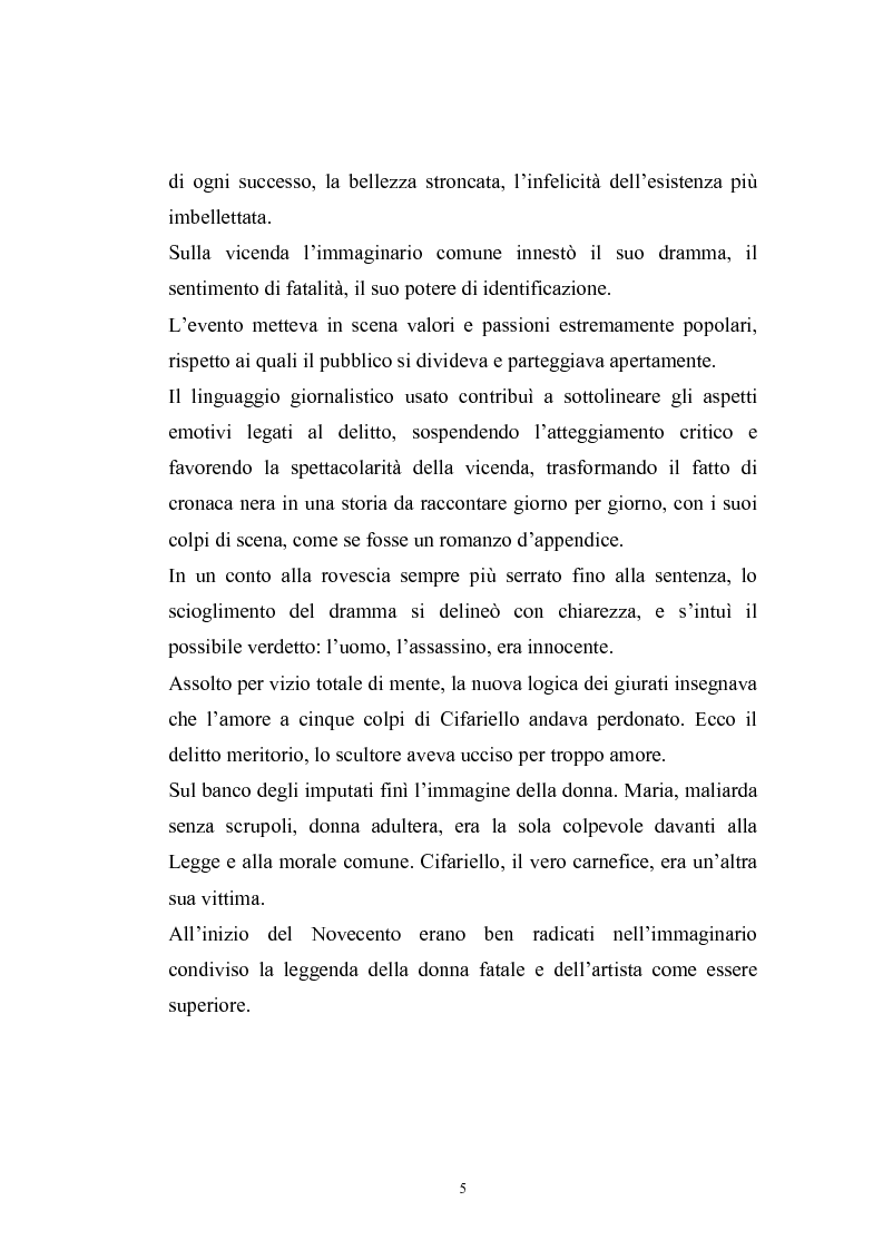 Anteprima della tesi: Filippo Cifariello : storia di un assassino, Pagina 2