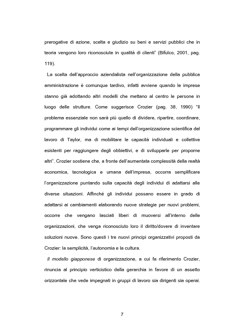 Anteprima della tesi: Pubblica amministrazione e partecipazione. Quale Amministrazione e per quale partecipazione?, Pagina 6
