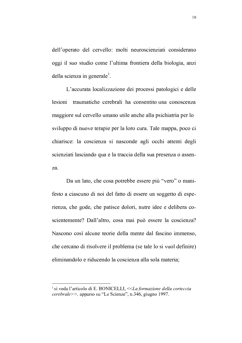 Anteprima della tesi: Evoluzione del rapporto mente-cervello nel pensiero di K.R. Popper e J.C. Eccles, Pagina 7