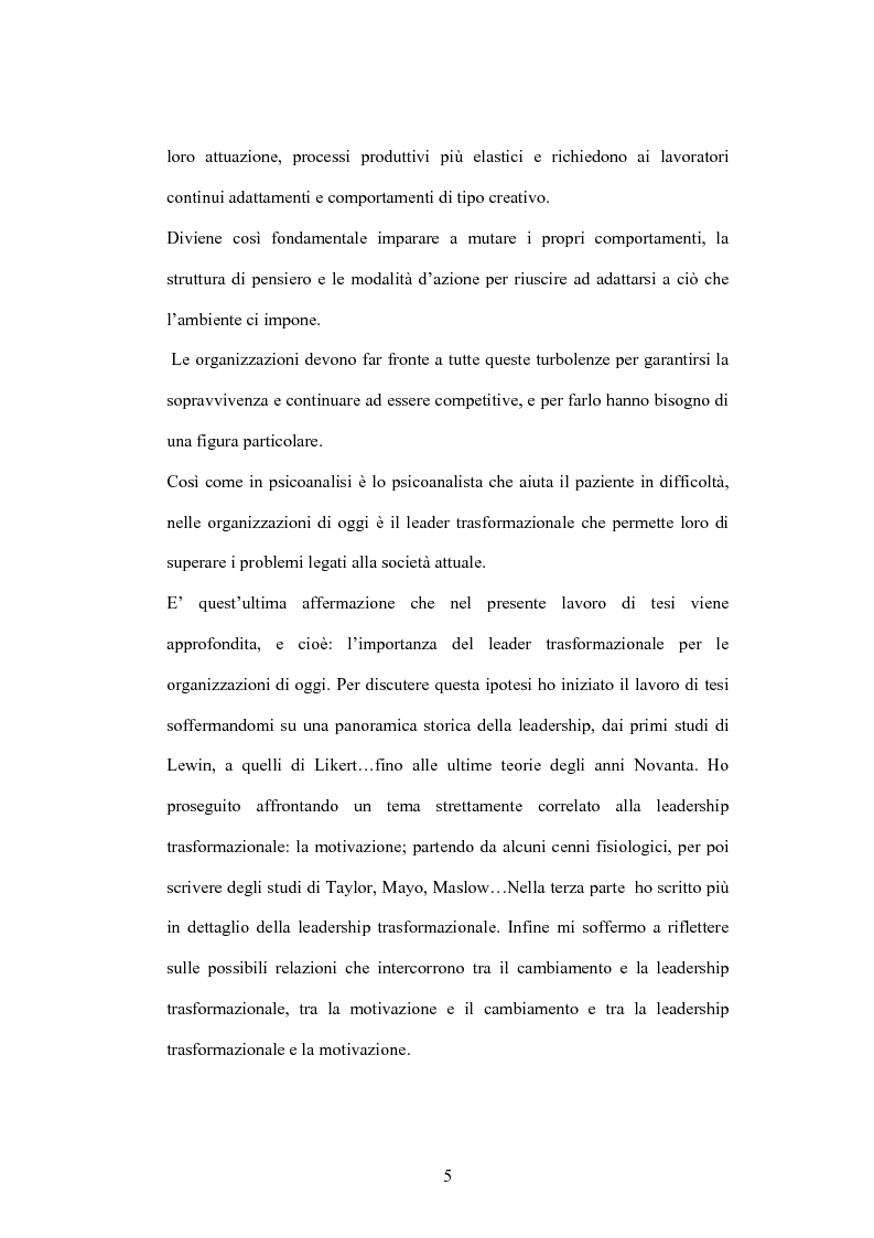 Anteprima della tesi: Leadership e motivazione, Pagina 2