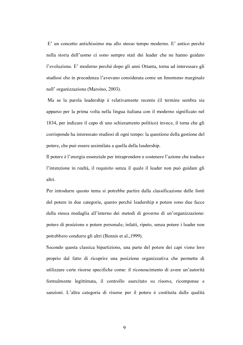 Anteprima della tesi: Leadership e motivazione, Pagina 6