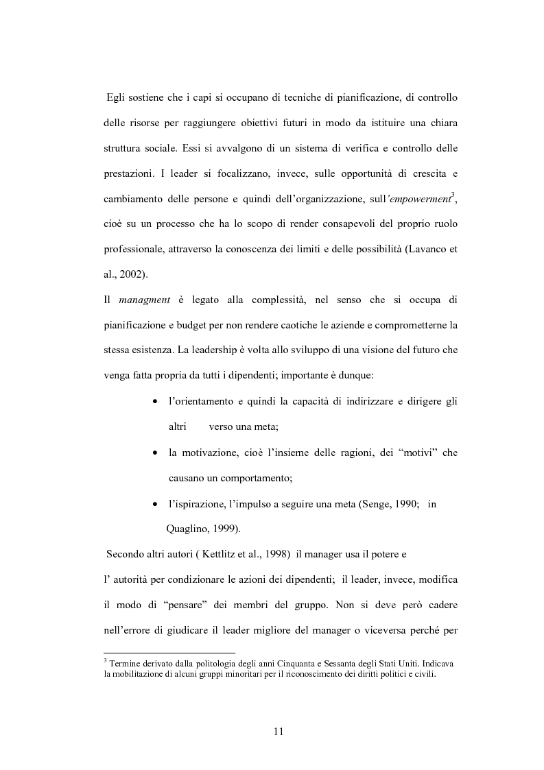 Anteprima della tesi: Leadership e motivazione, Pagina 8