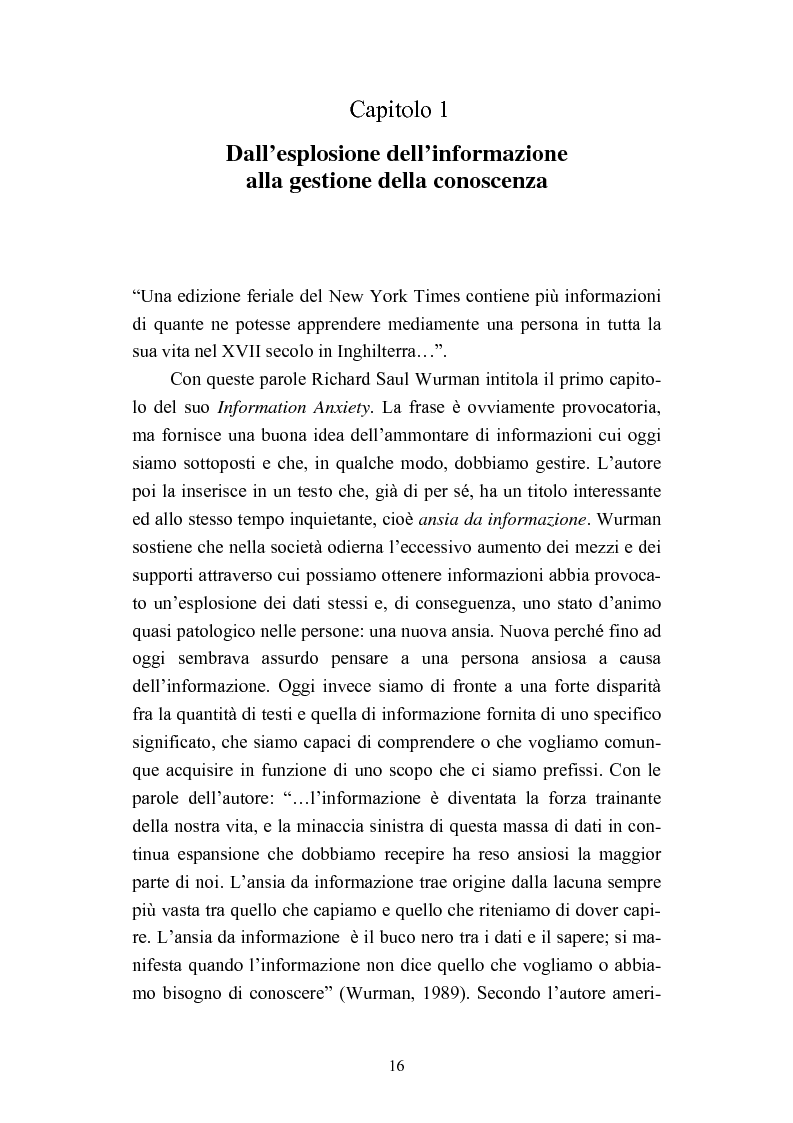 Anteprima della tesi: Dall'informazione esplosa alla conoscenza appetibile. Informatiotion Design per la presentazione di contenuti editoriali, Pagina 14
