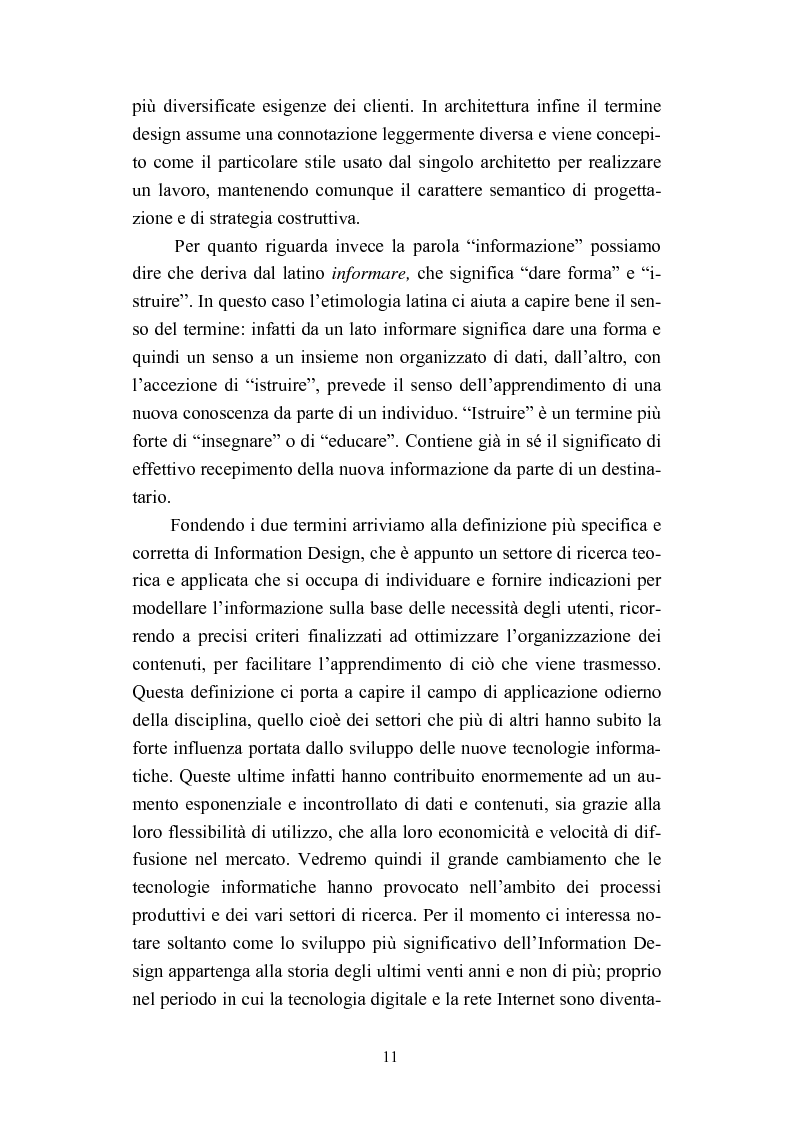 Anteprima della tesi: Dall'informazione esplosa alla conoscenza appetibile. Informatiotion Design per la presentazione di contenuti editoriali, Pagina 9