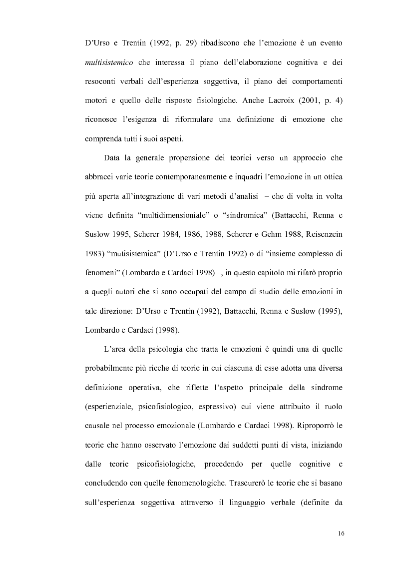 Anteprima della tesi: Smascherando Homer: indici visivi e verbali delle emozioni nei cartoni animati, Pagina 11
