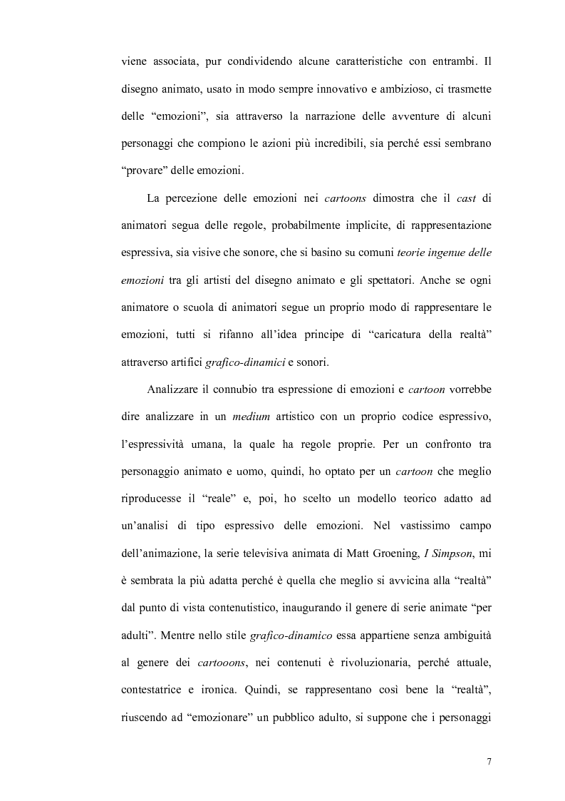 Anteprima della tesi: Smascherando Homer: indici visivi e verbali delle emozioni nei cartoni animati, Pagina 2