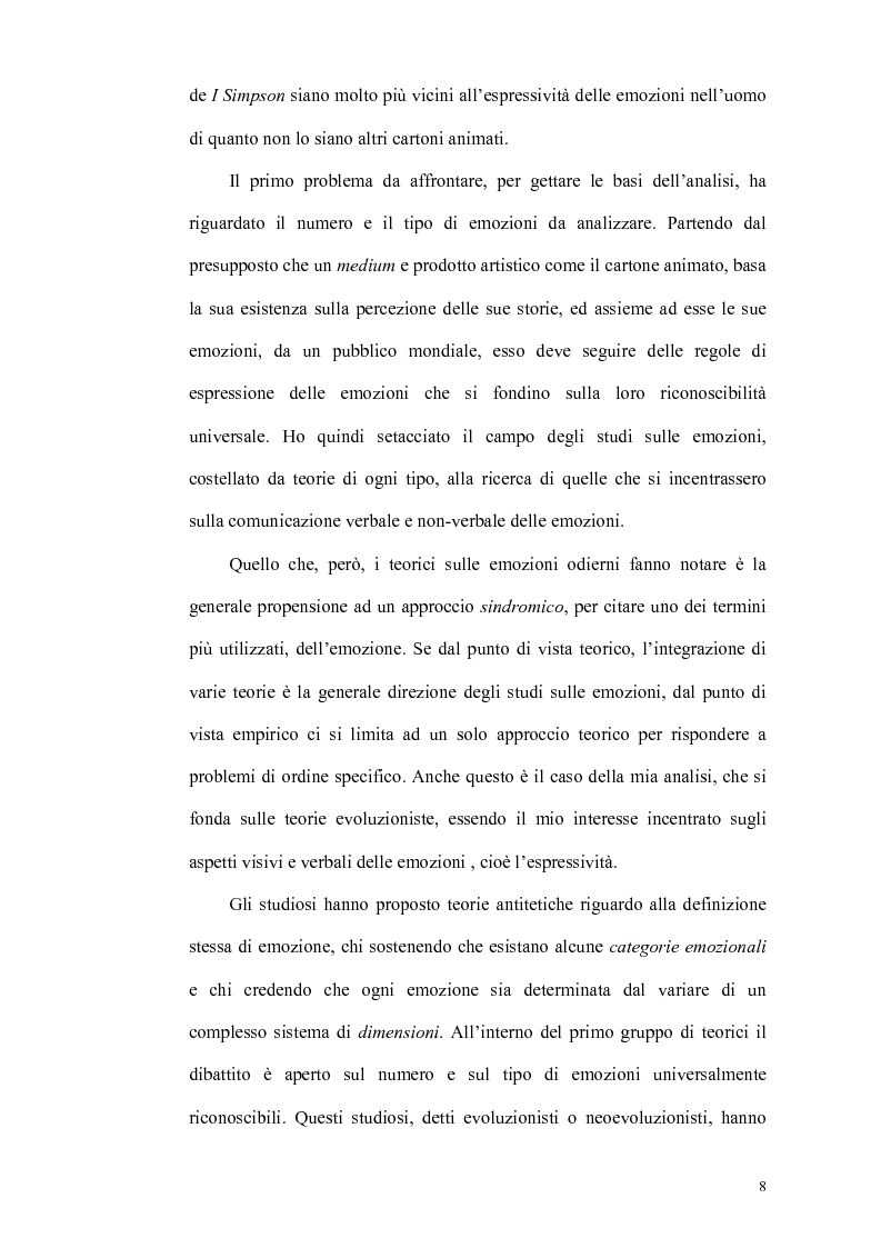 Anteprima della tesi: Smascherando Homer: indici visivi e verbali delle emozioni nei cartoni animati, Pagina 3