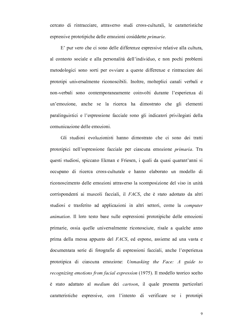 Anteprima della tesi: Smascherando Homer: indici visivi e verbali delle emozioni nei cartoni animati, Pagina 4