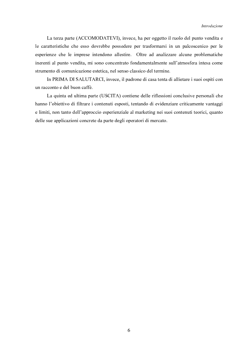 Anteprima della tesi: Marketing esperienziale e punto vendita, Pagina 2