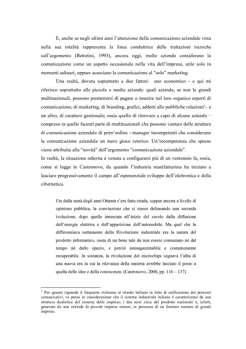 Anteprima della tesi: Comunicazione e l'identità oltre la comunicazione - Proiezioni e riflessioni sulla comunicazione aziendale delle Big Four Società di Consulenza Aziendale (PWC, KPMG, Ernst & Young, Deloitte), Pagina 2
