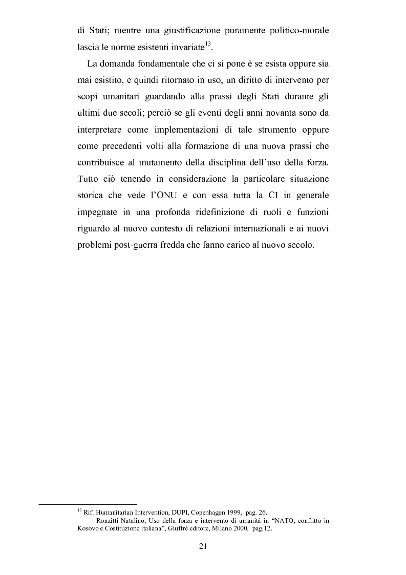 Anteprima della tesi: Intervento umanitario e diritto internazionale, Pagina 14