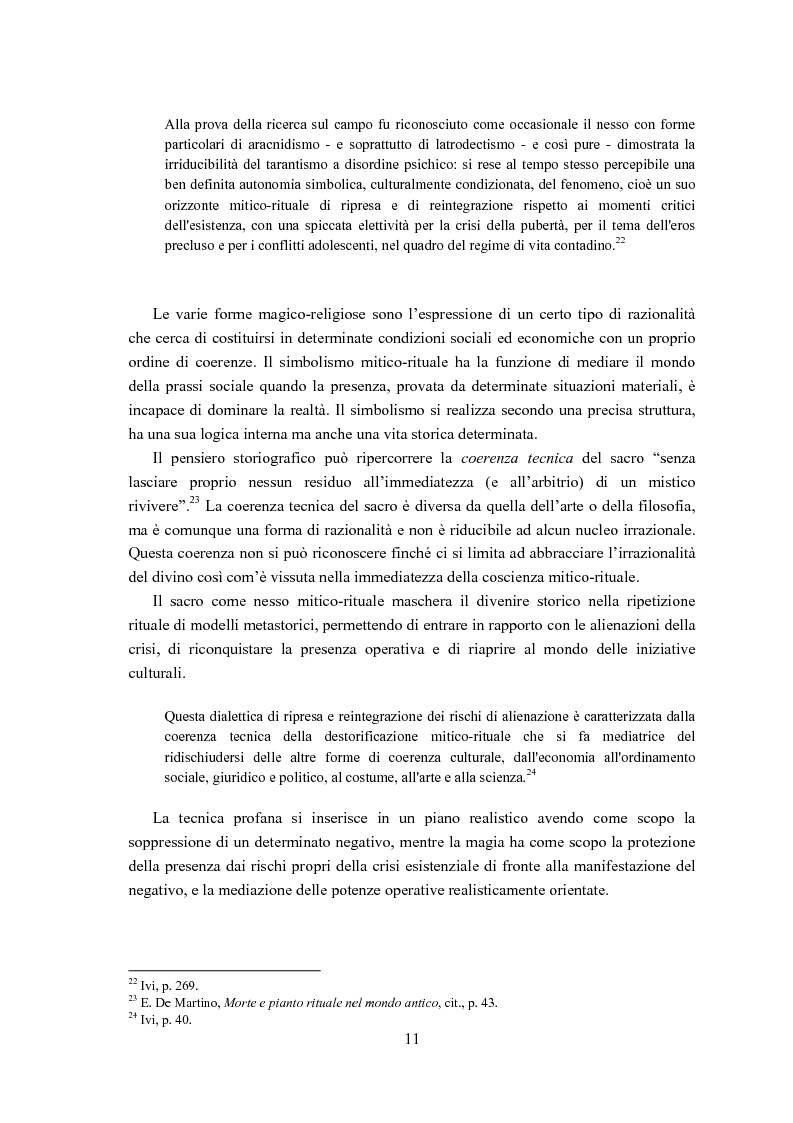Anteprima della tesi: Ernesto de Martino e l'esorcismo culturale: dal simbolo mitico-rituale all'umanesimo integrale, Pagina 11