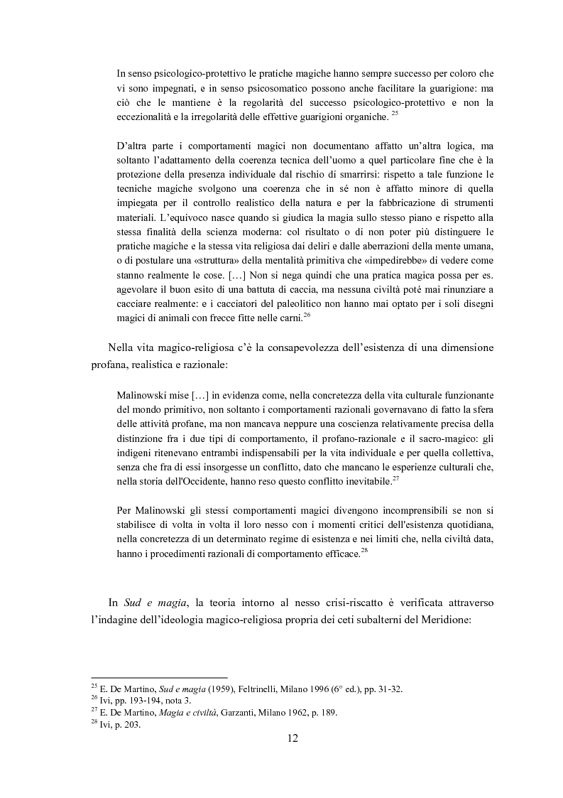 Anteprima della tesi: Ernesto de Martino e l'esorcismo culturale: dal simbolo mitico-rituale all'umanesimo integrale, Pagina 12