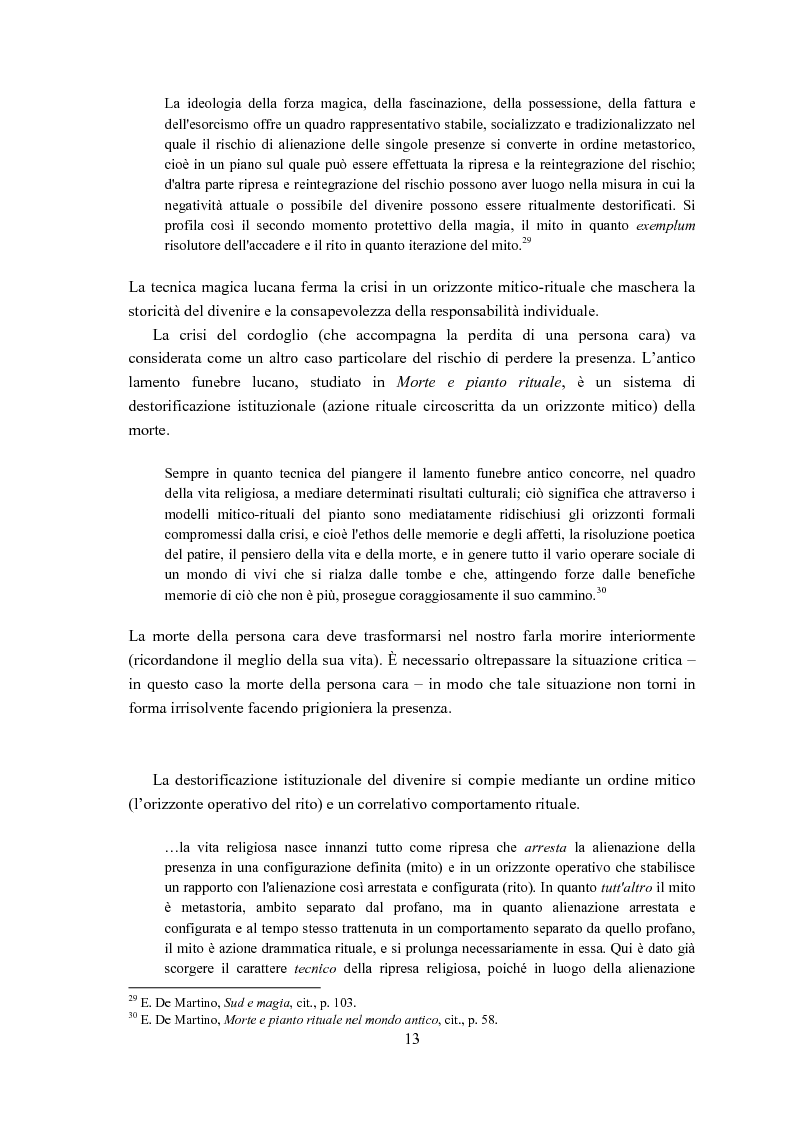 Anteprima della tesi: Ernesto de Martino e l'esorcismo culturale: dal simbolo mitico-rituale all'umanesimo integrale, Pagina 13