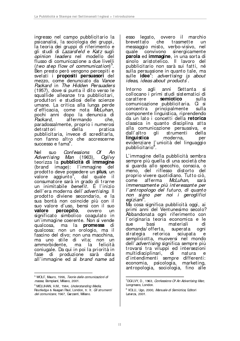 Anteprima della tesi: La pubblicità a Stampa nei Settimanali Inglesi, Pagina 2