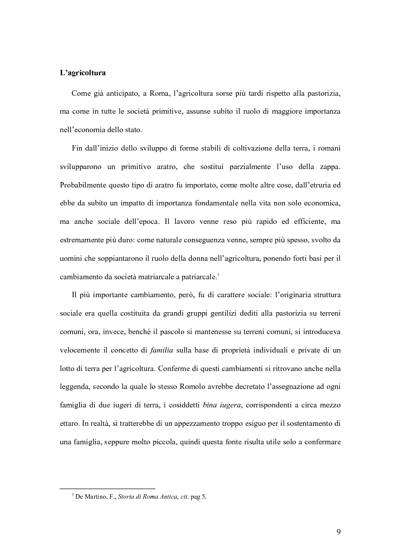 Anteprima della tesi: Storia economica di Roma antica, dalla fondazione della città al crollo dell'Impero, Pagina 6